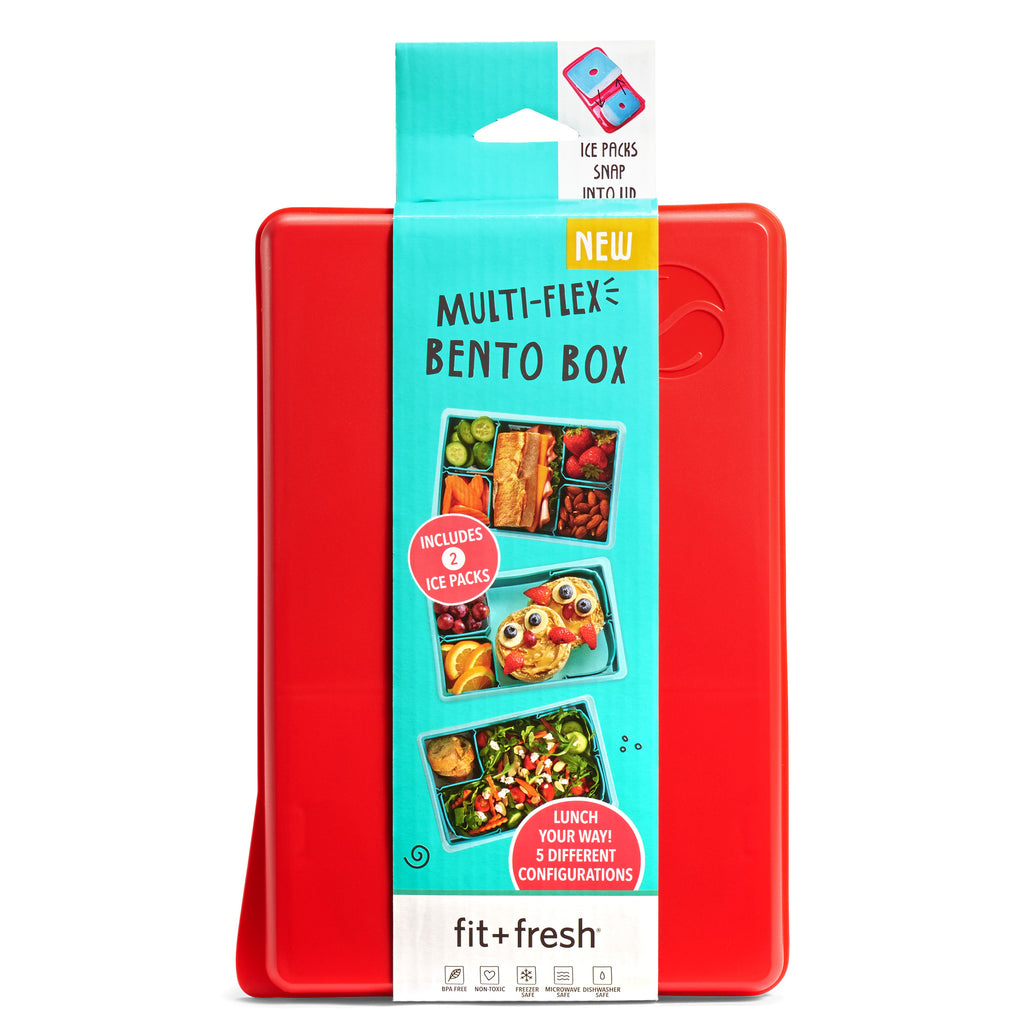 Kids Multi-Flex Bento Box Container, Red