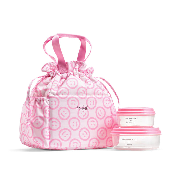 Cromwell Cinch Lunch Tote, Pink All Smiles