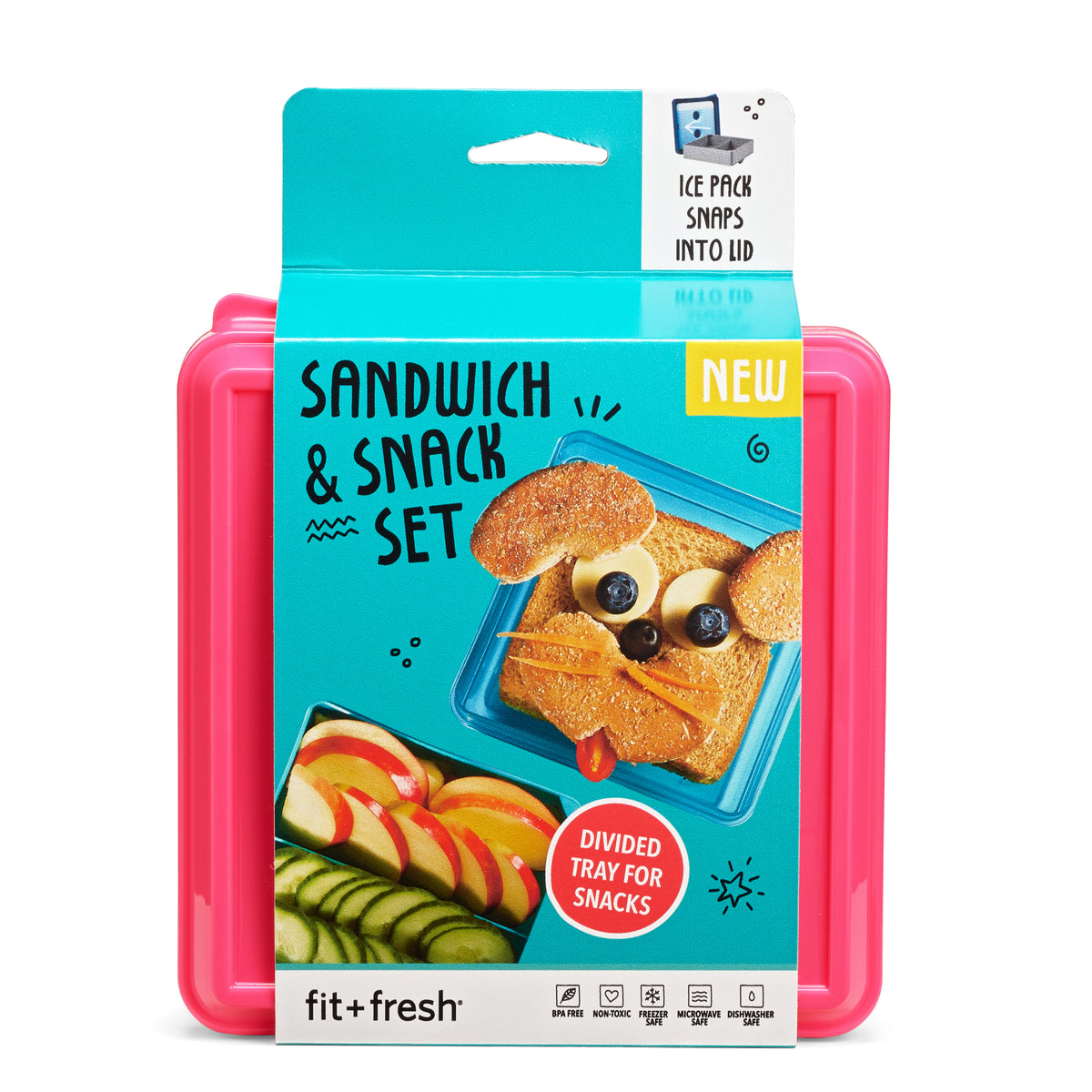 Set di 4 lunch & snack box per bambini Dinosauri A Little Lovely Set di 4 lunch & snack box per bambini Dinosauri A Little Lovely