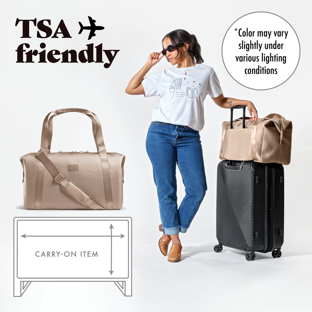 Neoprene Adult Travel Duffel, Taupe