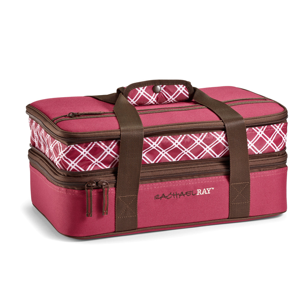 Rachael Ray Expandable Lasagna Lugger, Burgundy