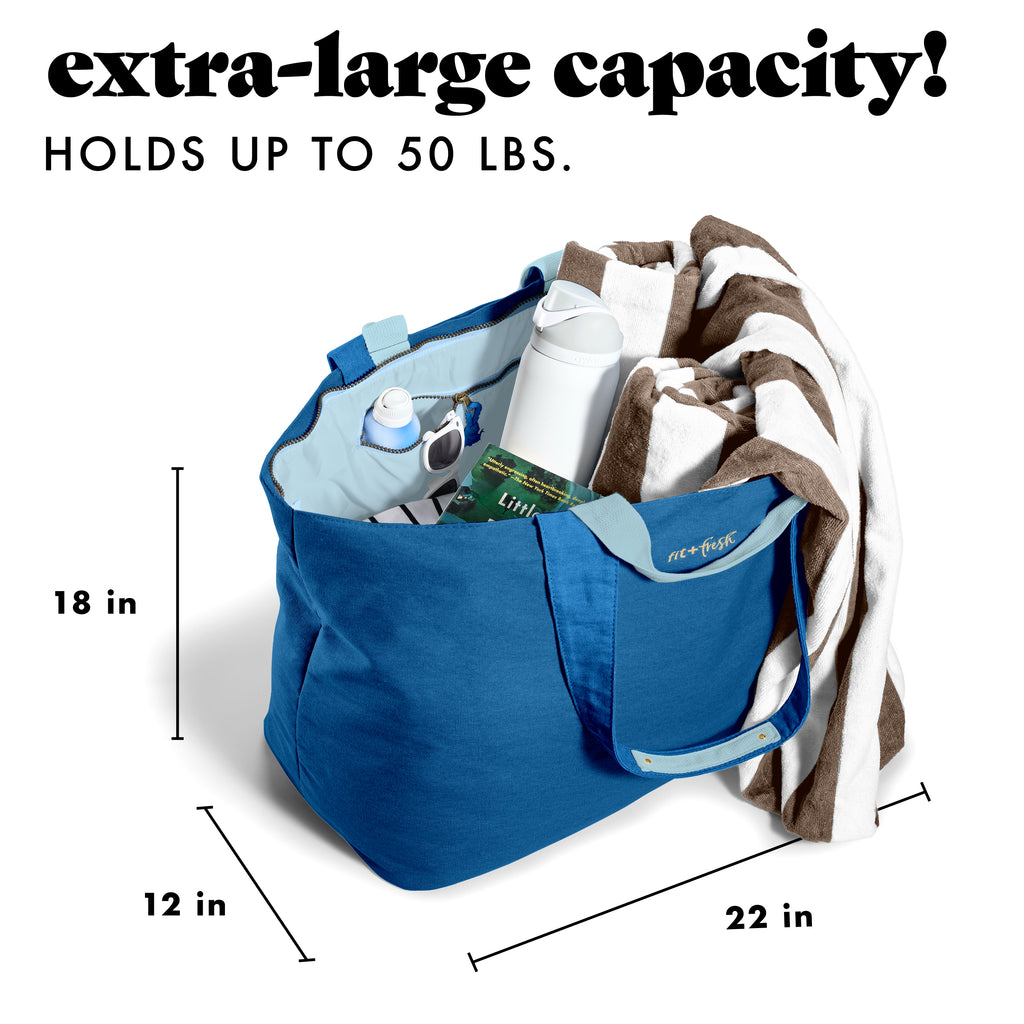 All The Things XL Travel Tote Bag, Cobalt