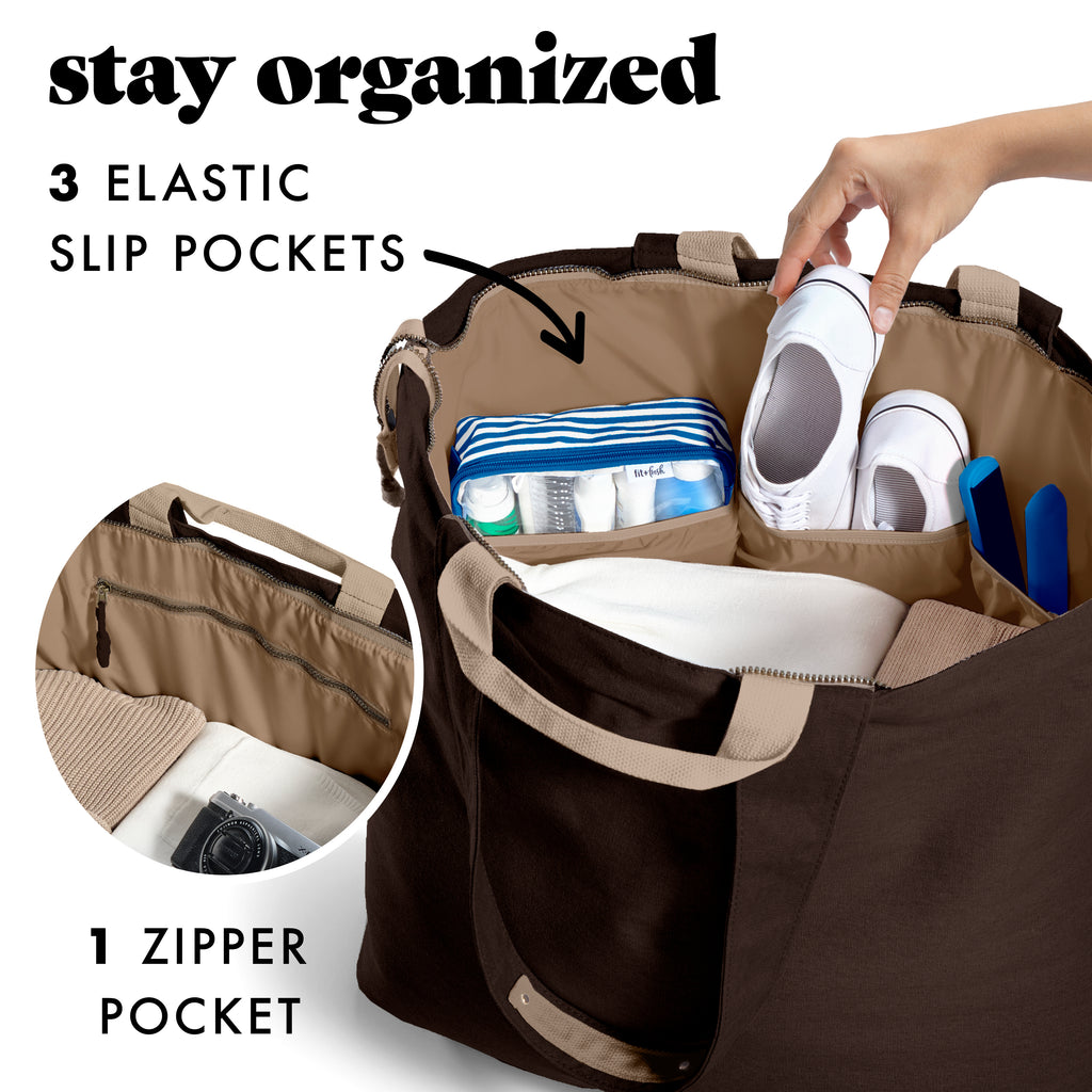 All The Things XL Travel Tote Bag, Chocolate Brown