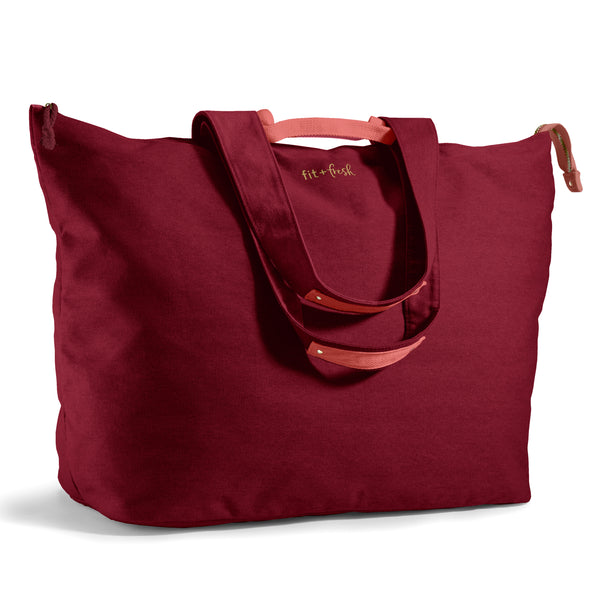 All The Things XL Travel Tote Bag, Cranberry