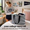 All The Things XL Travel Tote Bag, B&W Stripe