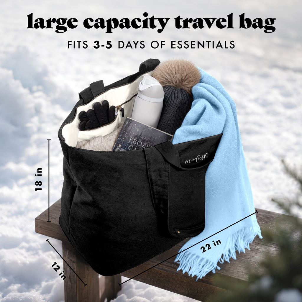 All The Things XL Travel Tote Bag, Black