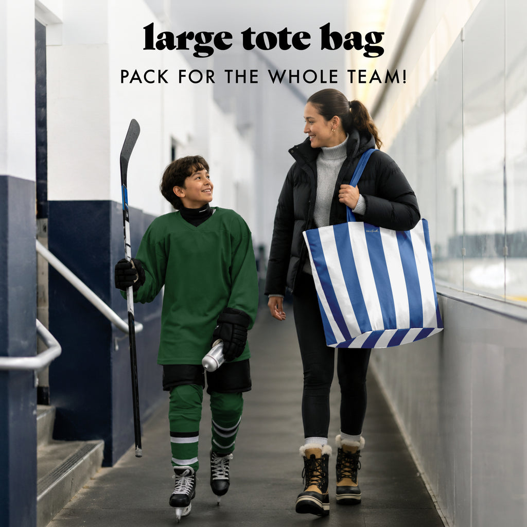 All The Things XL Travel Tote Bag, Cobalt Cabana Stripe