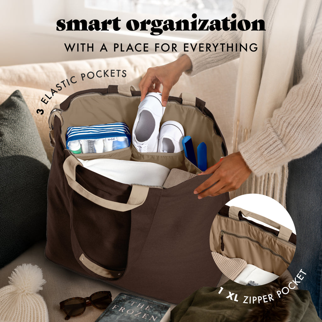 All The Things XL Travel Tote Bag, Chocolate Brown