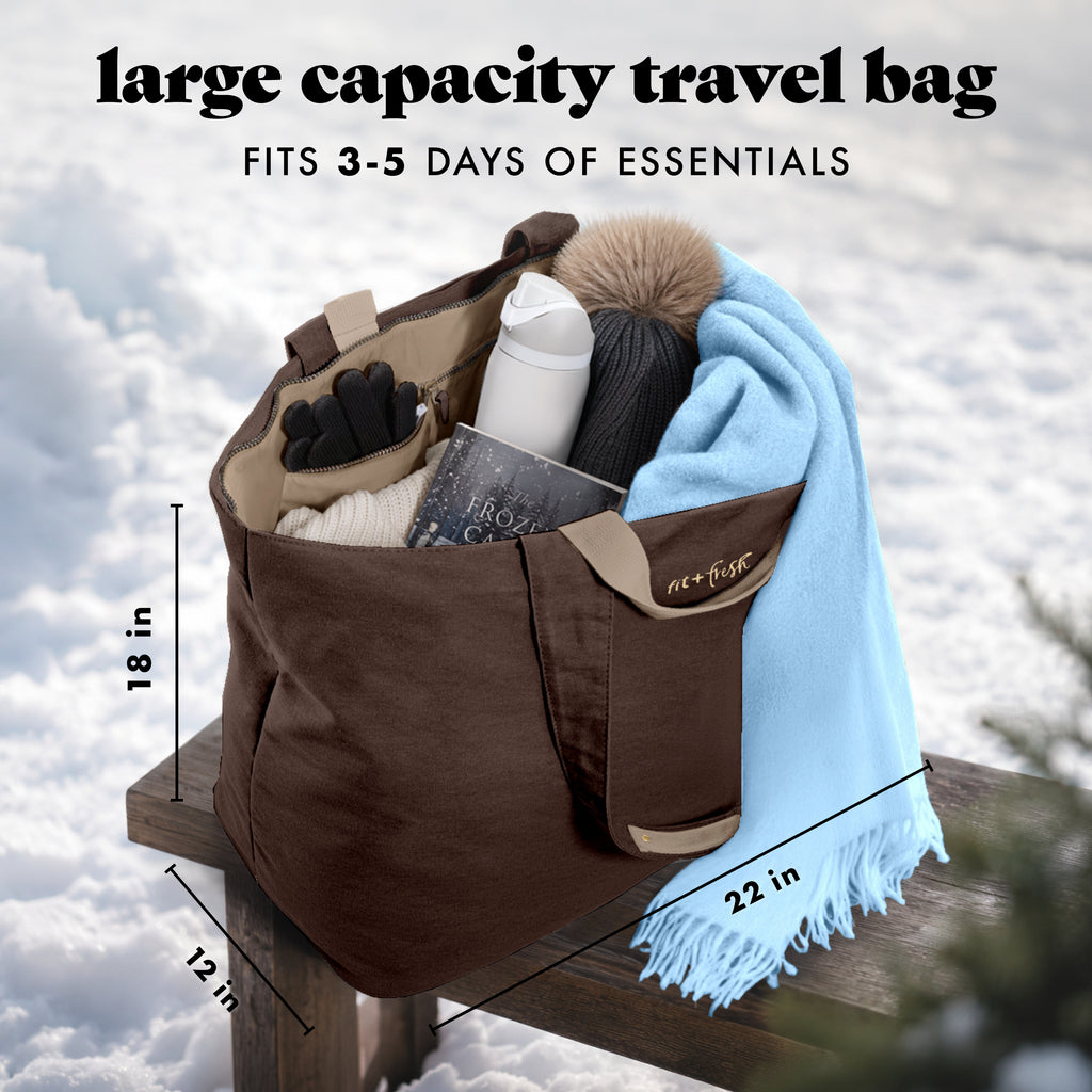 All The Things XL Travel Tote Bag, Chocolate Brown