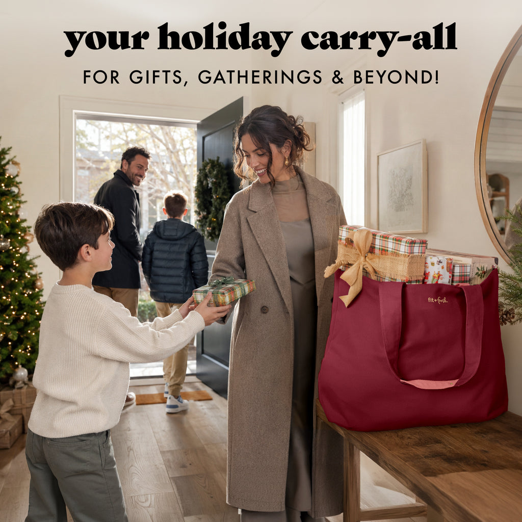All The Things XL Travel Tote Bag, Cranberry