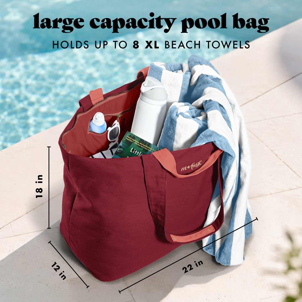 All The Things XL Travel Tote Bag, Cranberry
