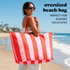 All The Things XL Travel Tote Bag, Daiquiri Cabana Stripe