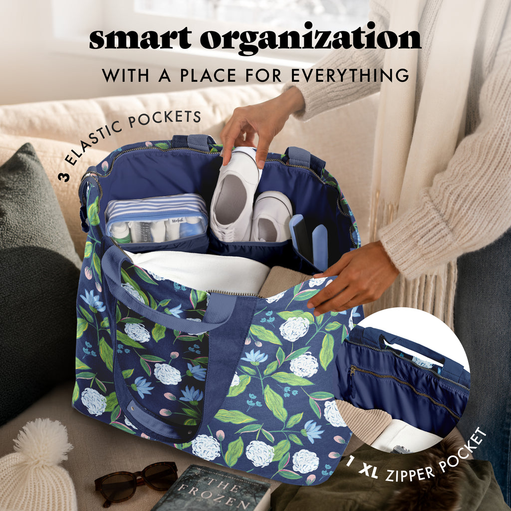 All The Things XL Travel Tote Bag, Hydrangeas