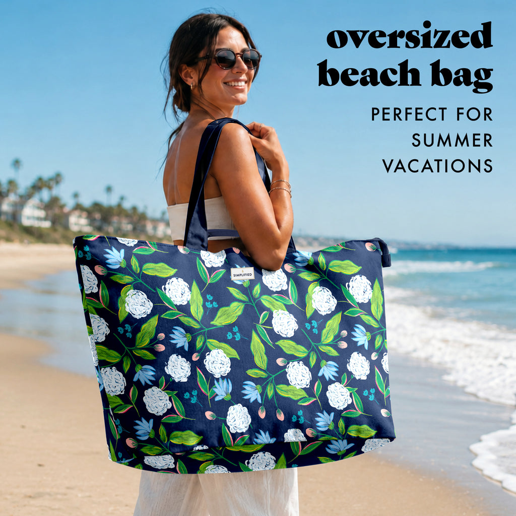 All The Things XL Travel Tote Bag, Hydrangeas