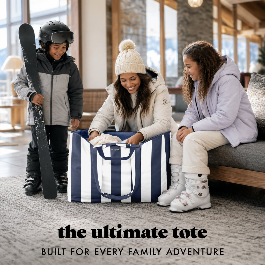 All The Things XL Travel Tote Bag, Navy Stripe