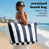 All The Things XL Travel Tote Bag, Navy Stripe