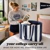 All The Things XL Travel Tote Bag, Navy Stripe