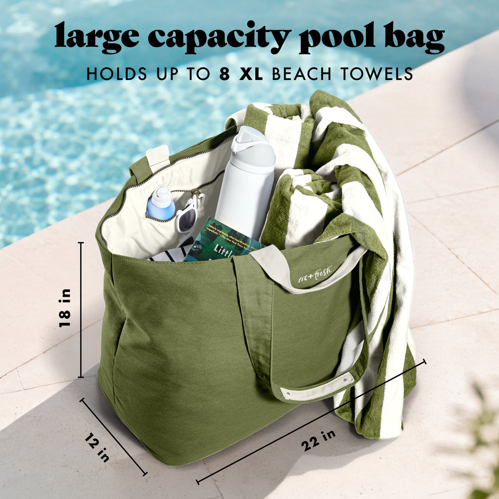 All The Things XL Travel Tote Bag, Olive