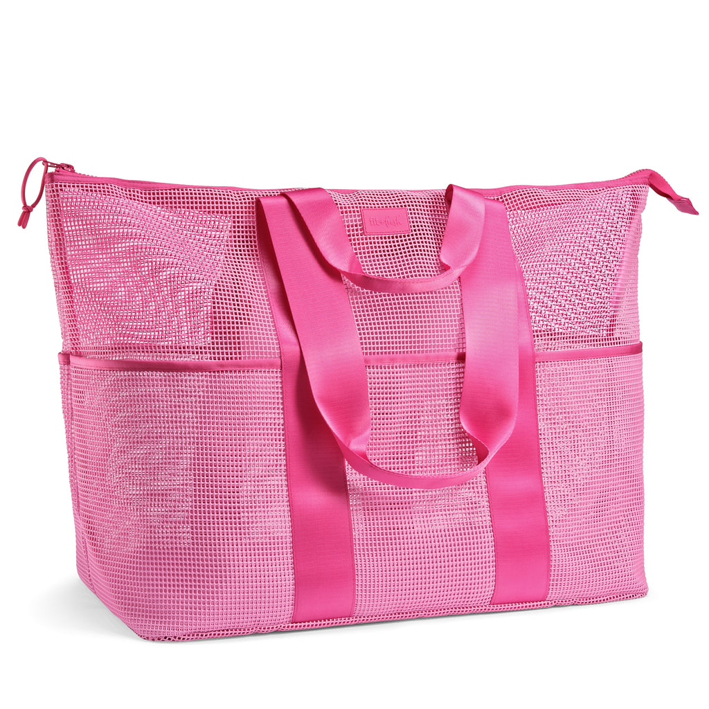 The Shore Thing® XL Marine Grade Mesh Beach Bag, Flamingo Pink