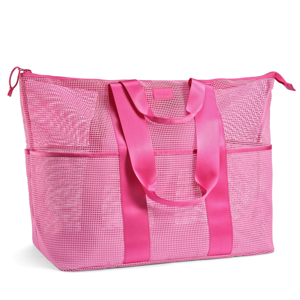The Shore Thing® XL Marine Grade Mesh Beach Bag, Flamingo Pink