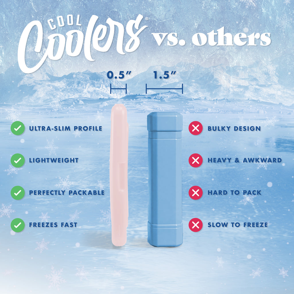 Cool Coolers Adult Slim Ice, Light Pink