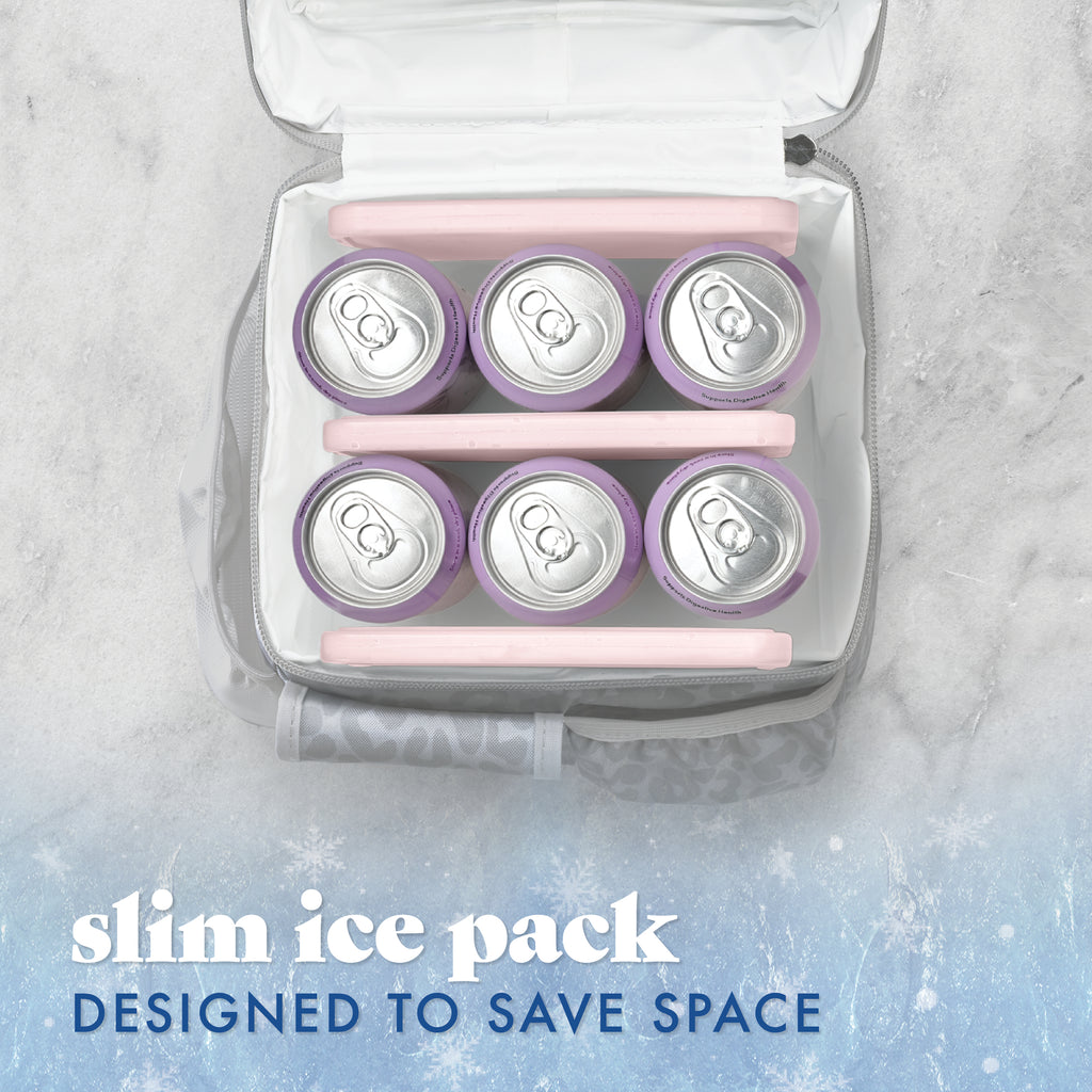 Cool Coolers XL Slim Ice, Light Pink