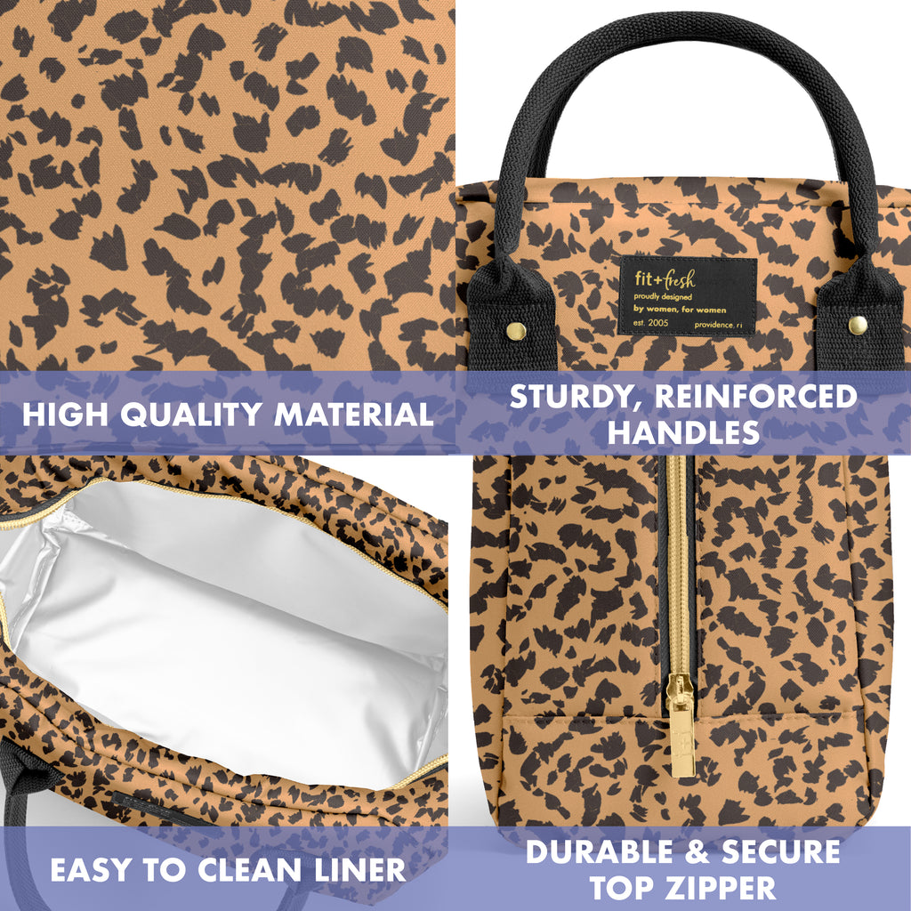 Bloomington Lunch Bag with Lunch Kit, Cheetah Spots