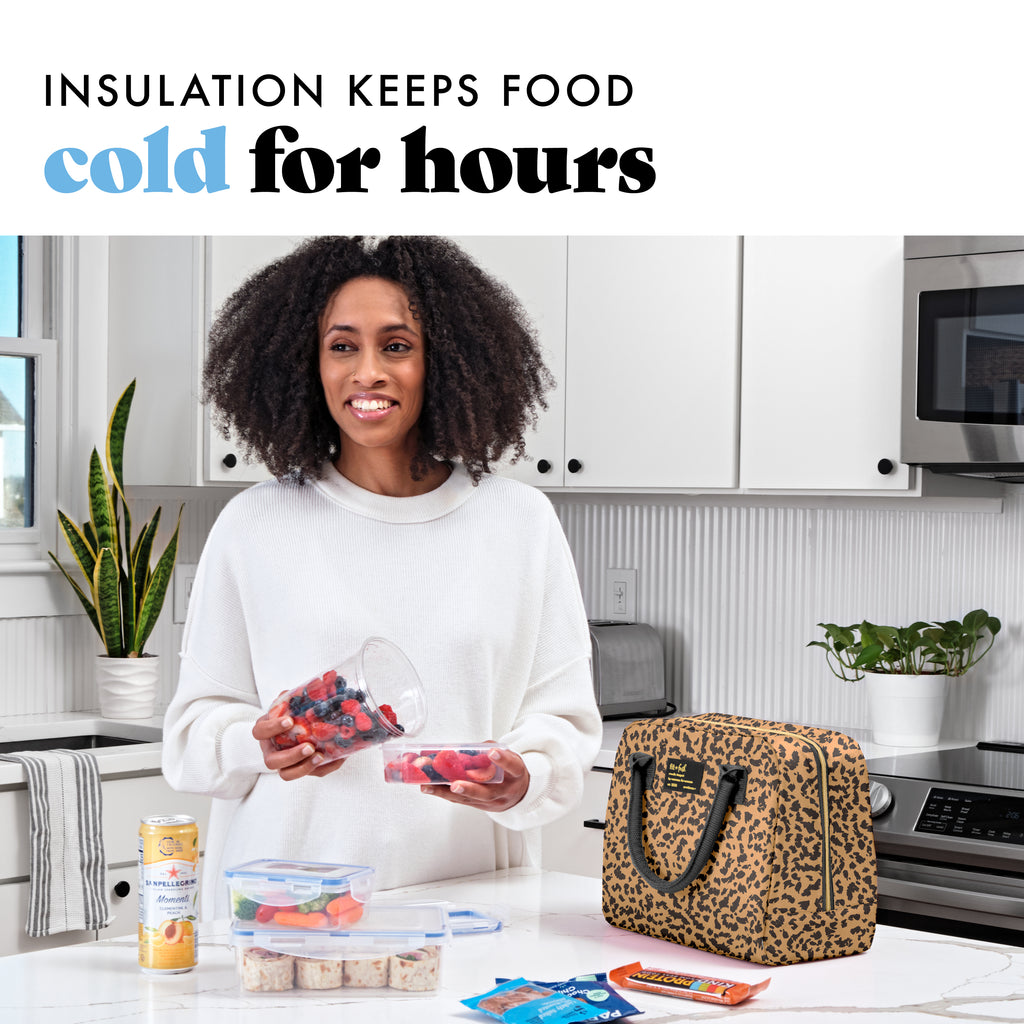 Bloomington Lunch Bag with Lunch Kit, Cheetah Spots