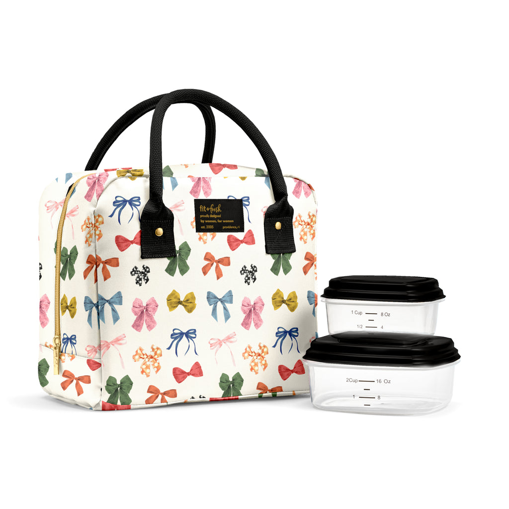 Bloomington Lunch Bag with Lunch Kit, Fall Bows