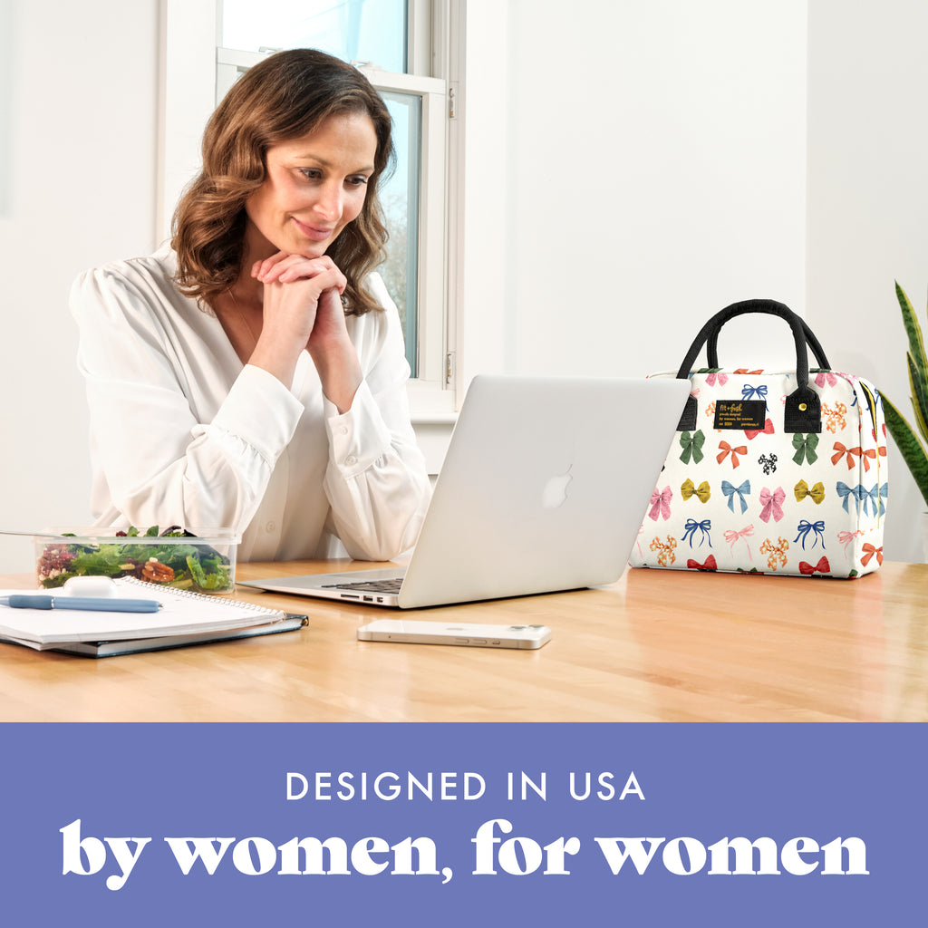 Bloomington Lunch Bag with Lunch Kit, Fall Bows