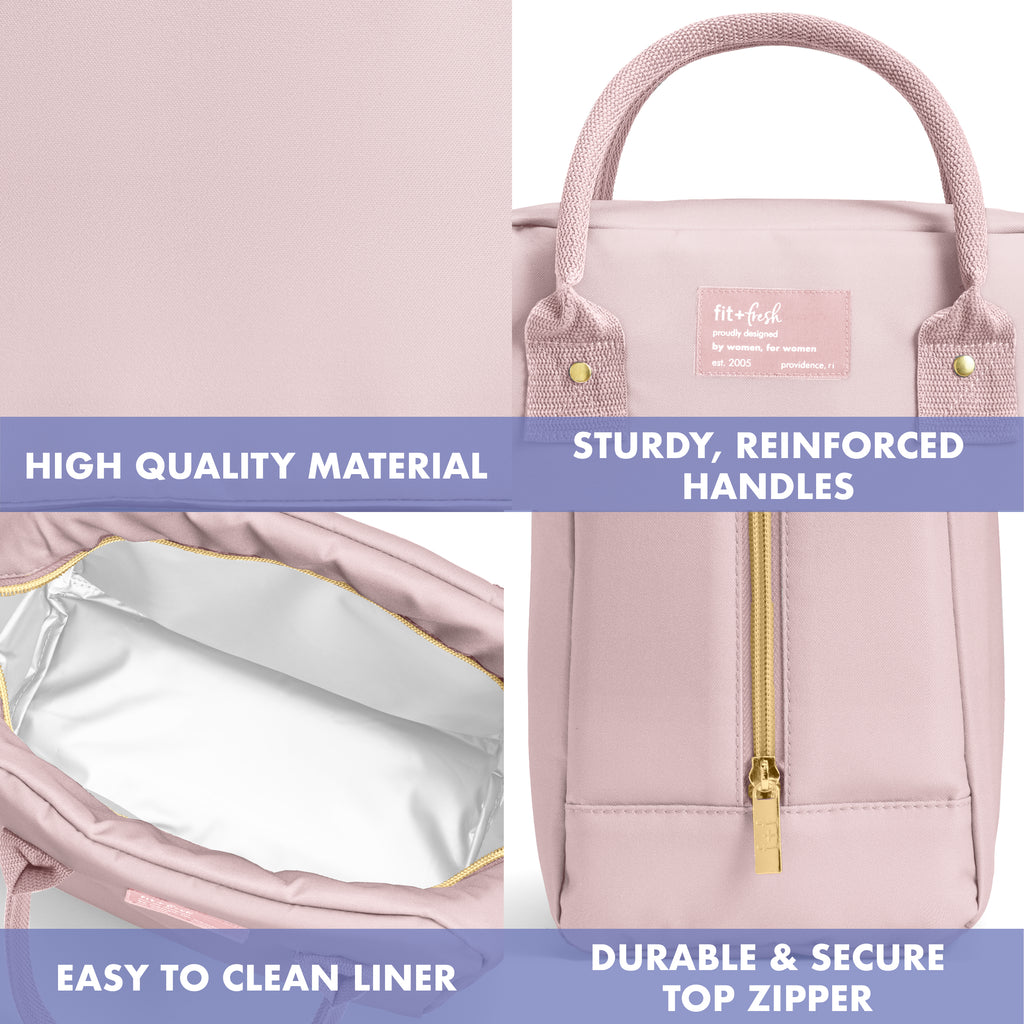 Bloomington Lunch Bag with Lunch Kit, Mauve