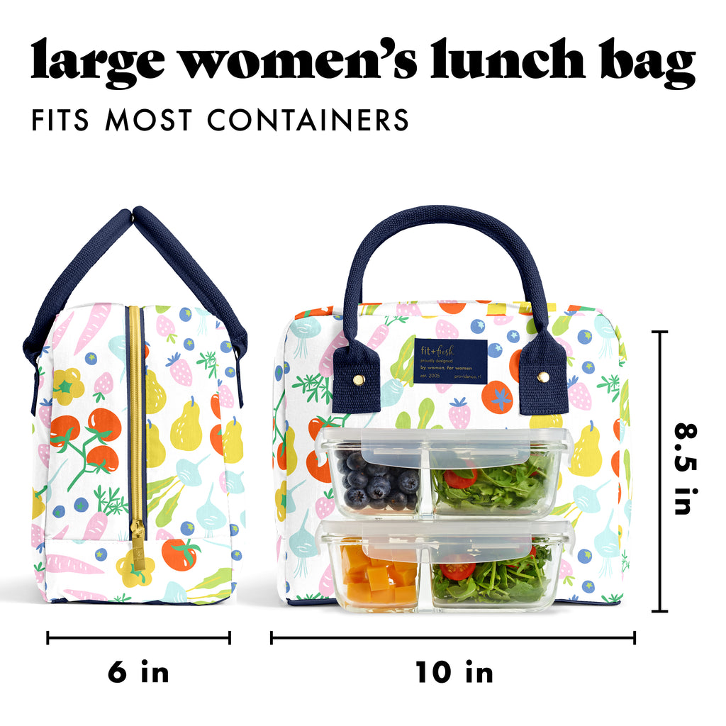 Bloomington Lunch Bag with Lunch Kit, Fruits & Veggies