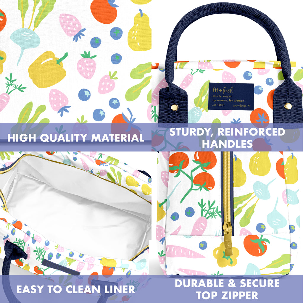 Bloomington Lunch Bag with Lunch Kit, Fruits & Veggies