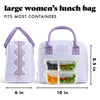 Bloomington Lunch Bag with Lunch Kit, Lavender Scallop