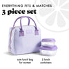 Bloomington Lunch Bag with Lunch Kit, Lavender Scallop