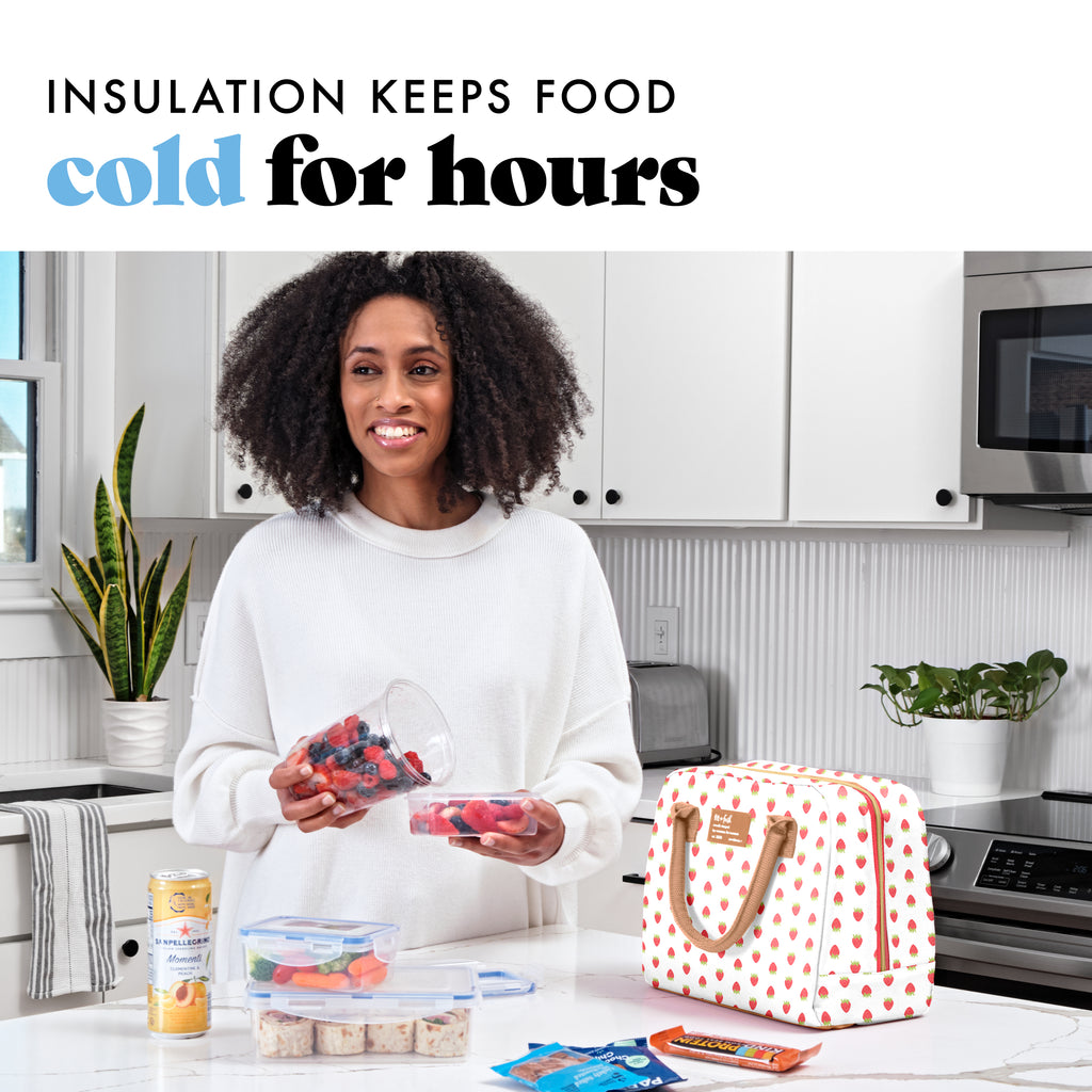 Bloomington Lunch Bag with Lunch Kit, Strawberries