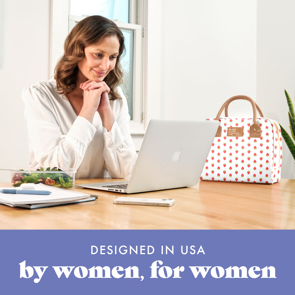 Bloomington Lunch Bag with Lunch Kit, Strawberries