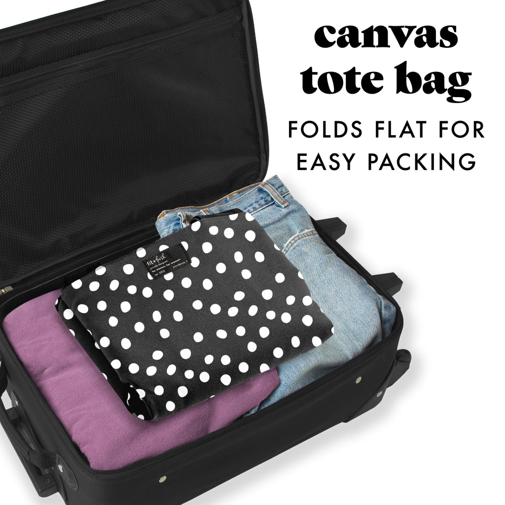 All The Things XL Travel Tote Bag, B&W Dot