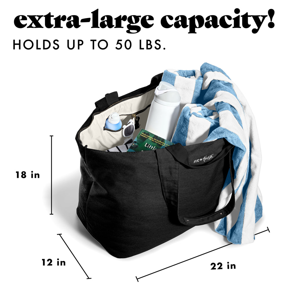 All The Things XL Travel Tote Bag, Black