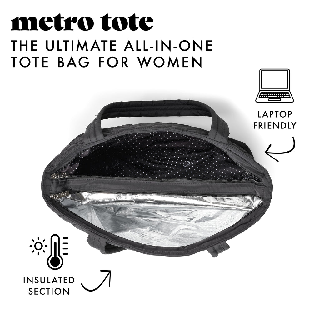 Metro Tote 2-in-1 Work Lunch Bag, Black