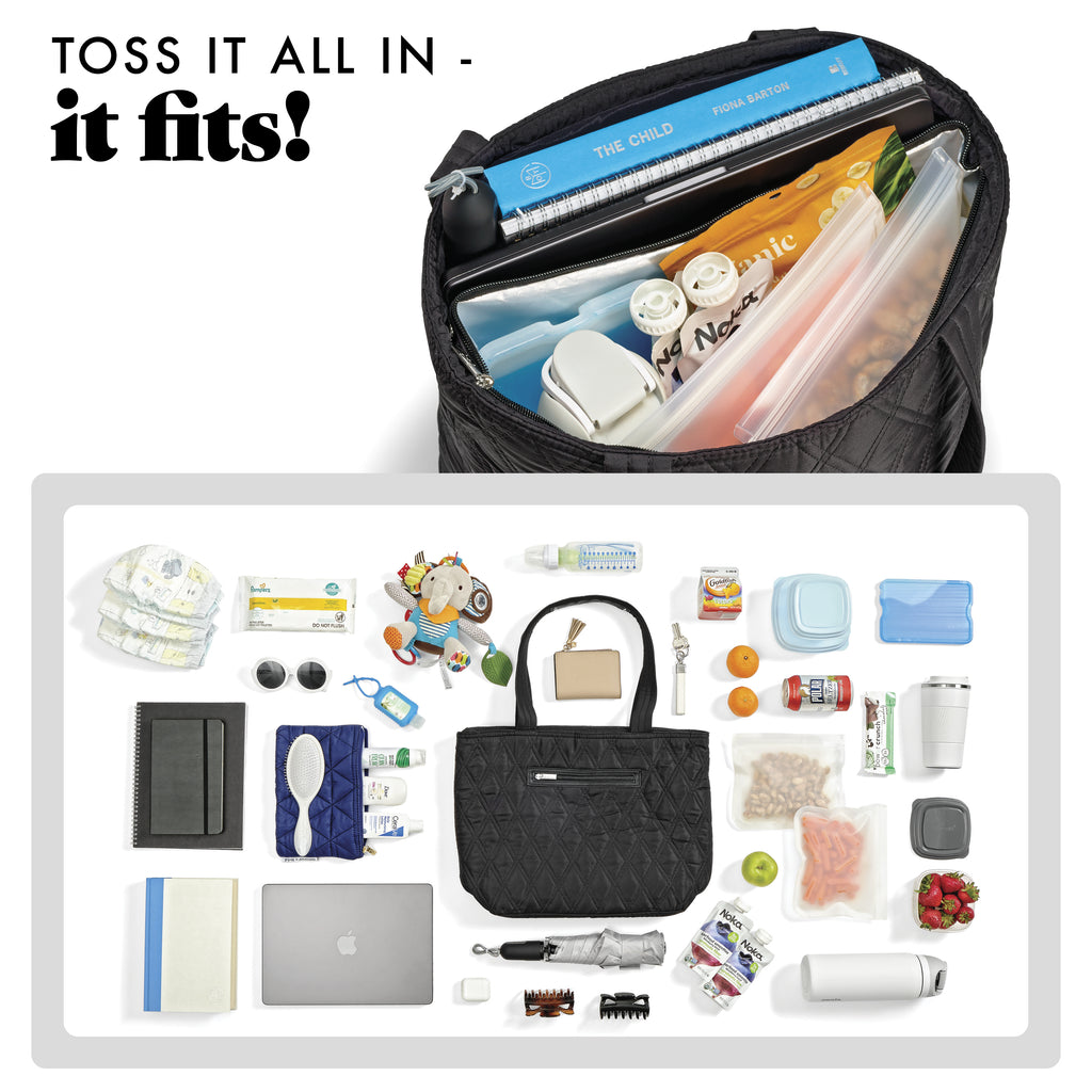 Metro Tote 2-in-1 Work Lunch Bag, Black