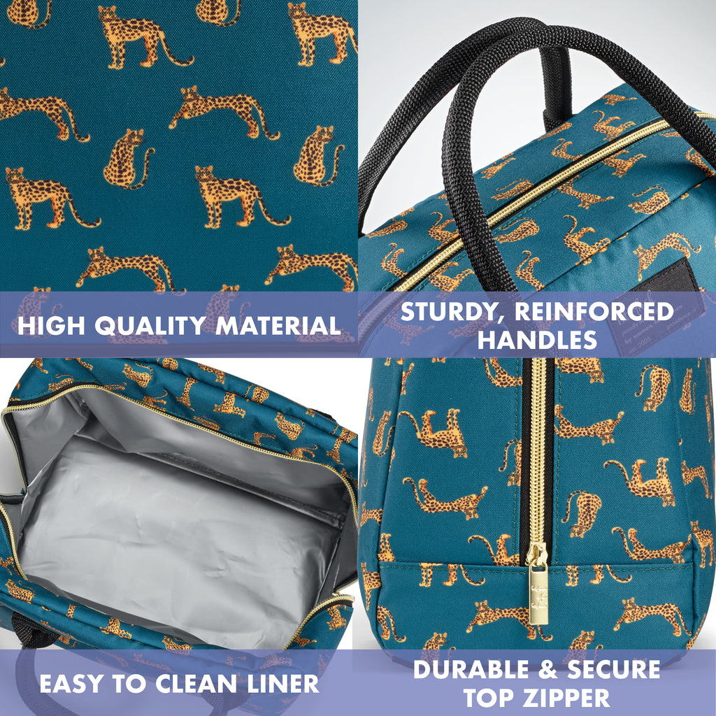 Bloomington Lunch Bag with Lunch Kit, Cheetah Pack