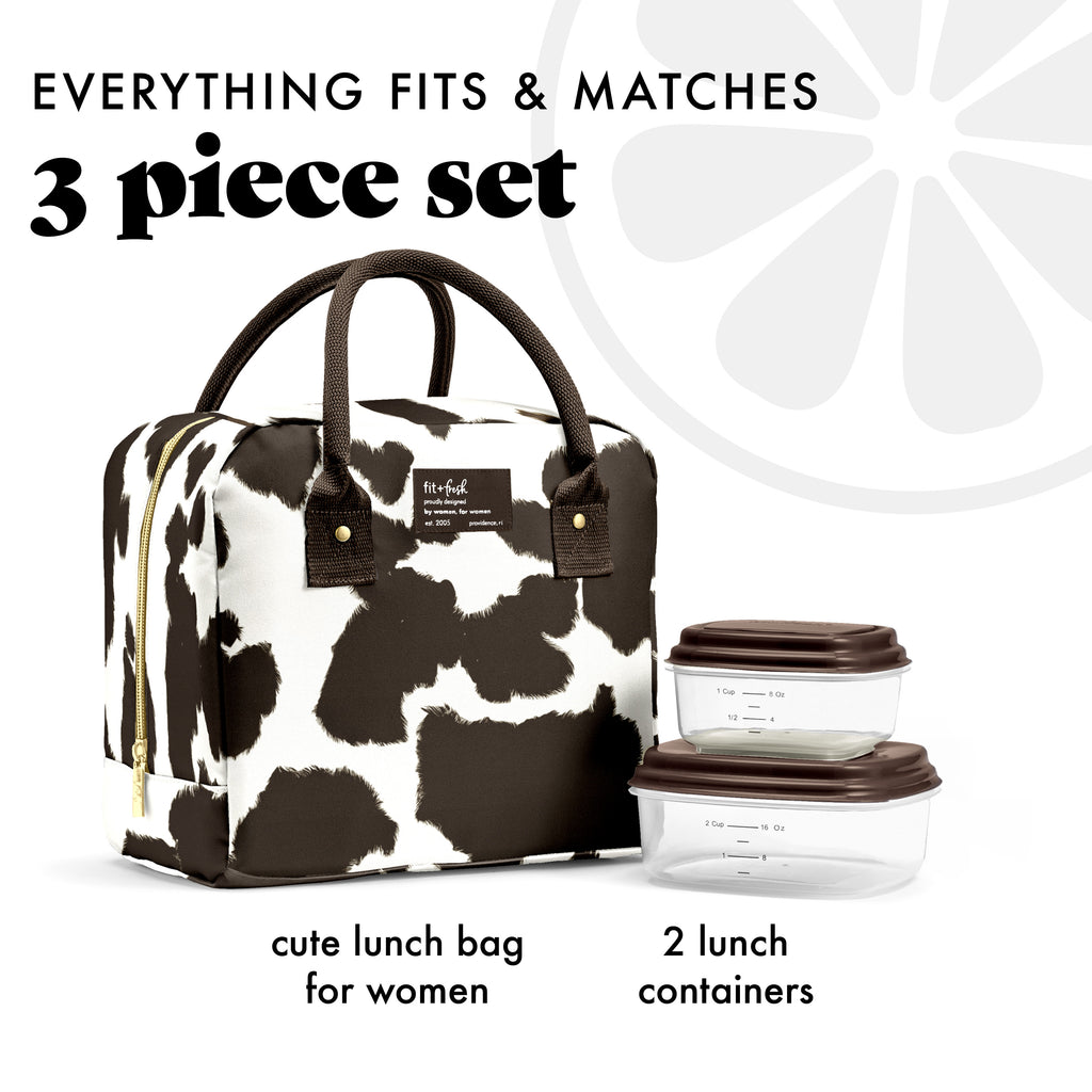 Bloomington Lunch Bag with Lunch Kit, Cowhide