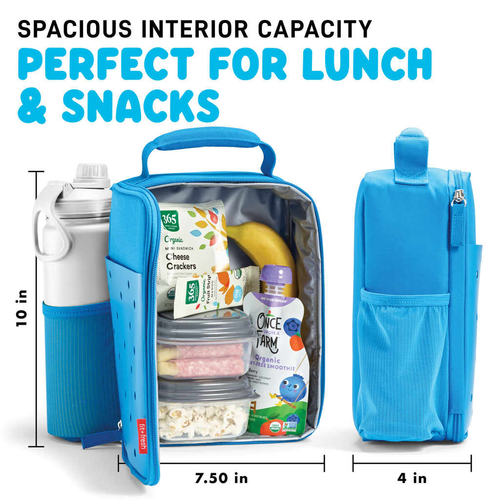 Charm Kids Lunch Bag with 3 Charms, Azure Blue