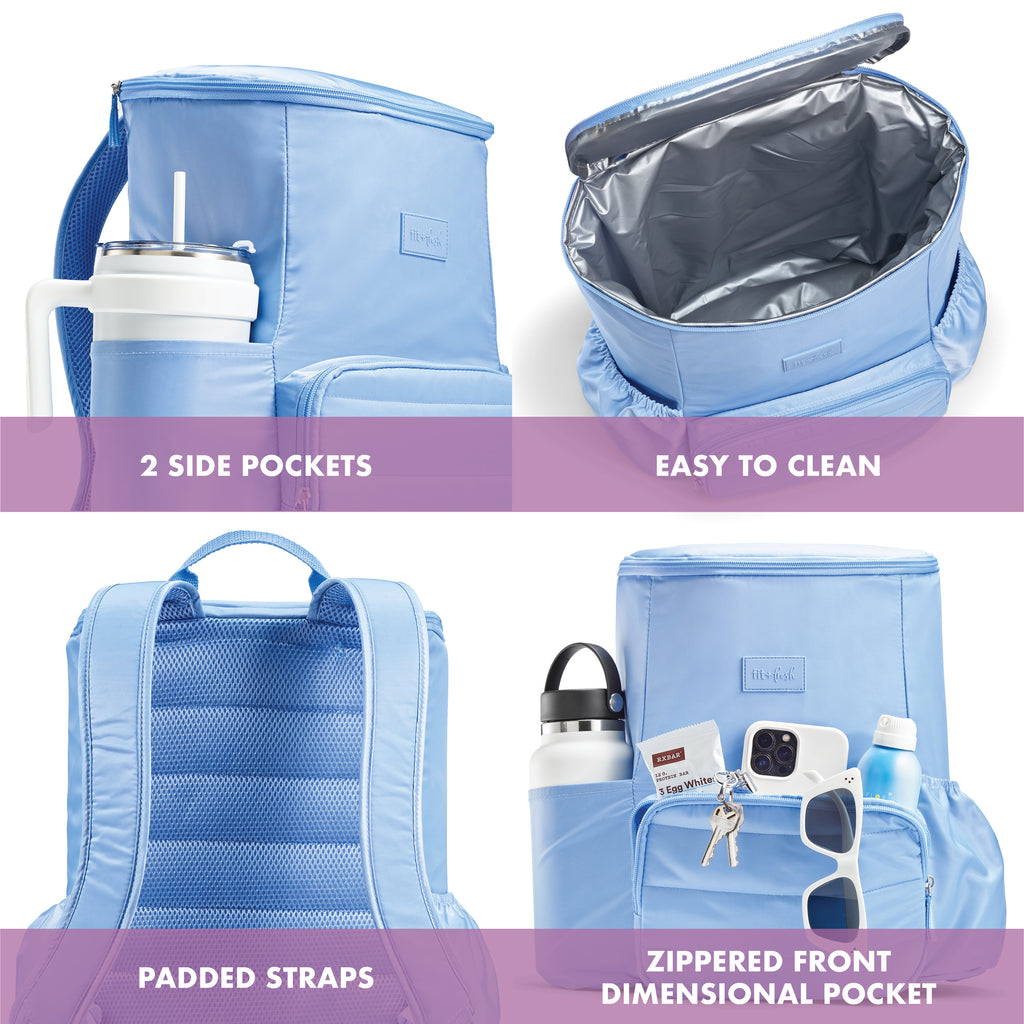 Izzy 24-Can Backpack Cooler, Cornflower