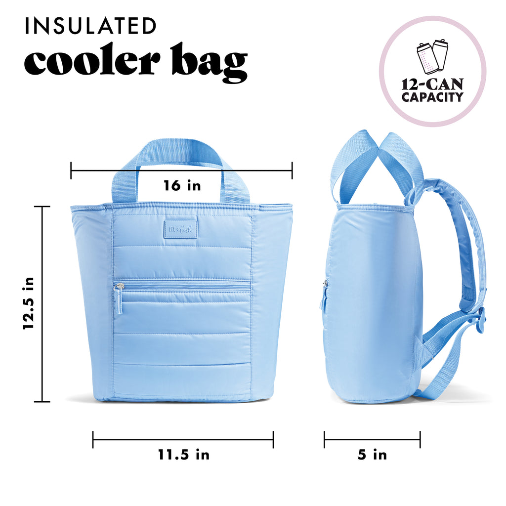 Mari 12-Can Backpack Cooler Tote, Cornflower