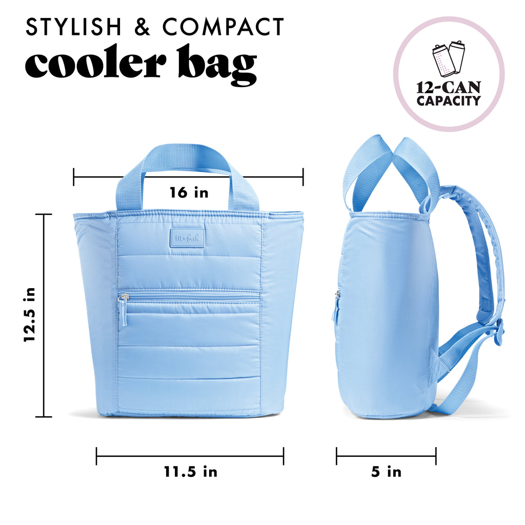 Mari 12-Can Backpack Cooler Tote, Cornflower