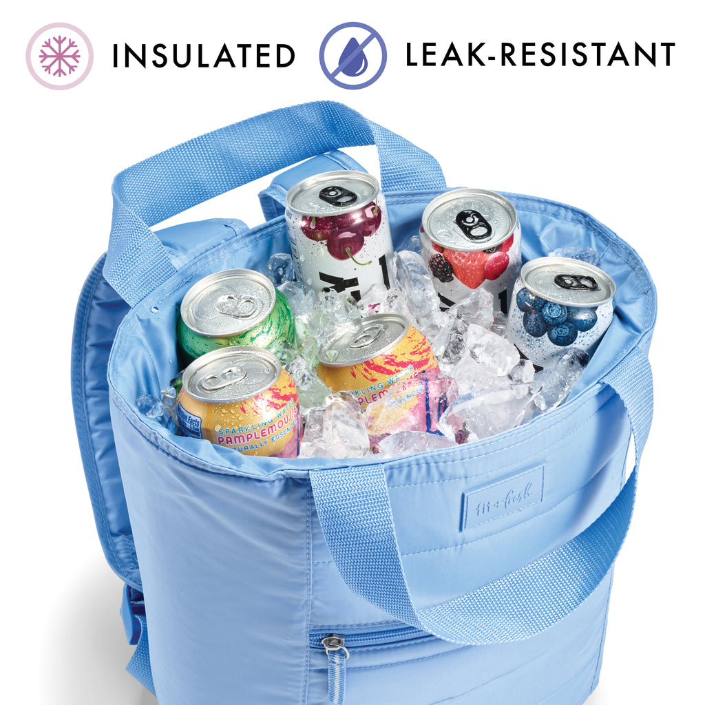 Mari 12-Can Backpack Cooler Tote, Cornflower