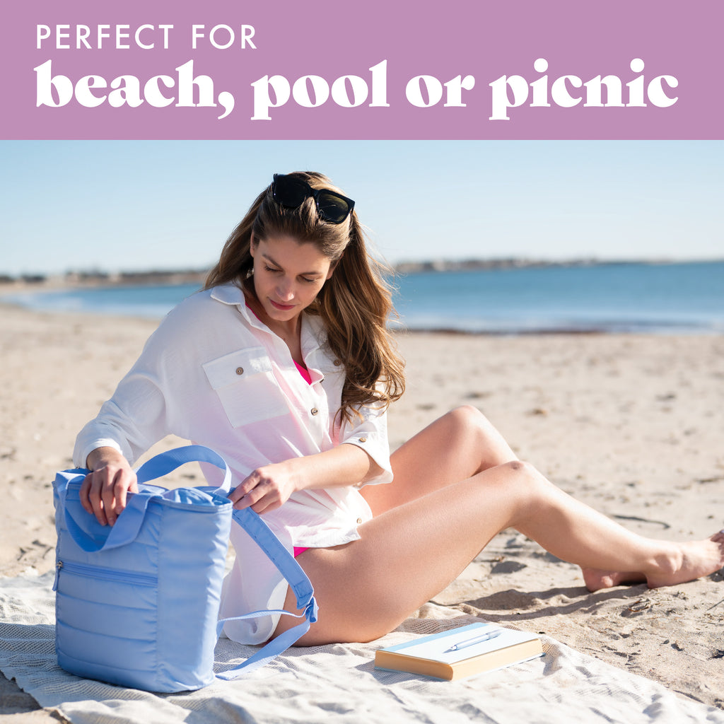 Mari 12-Can Backpack Cooler Tote, Cornflower