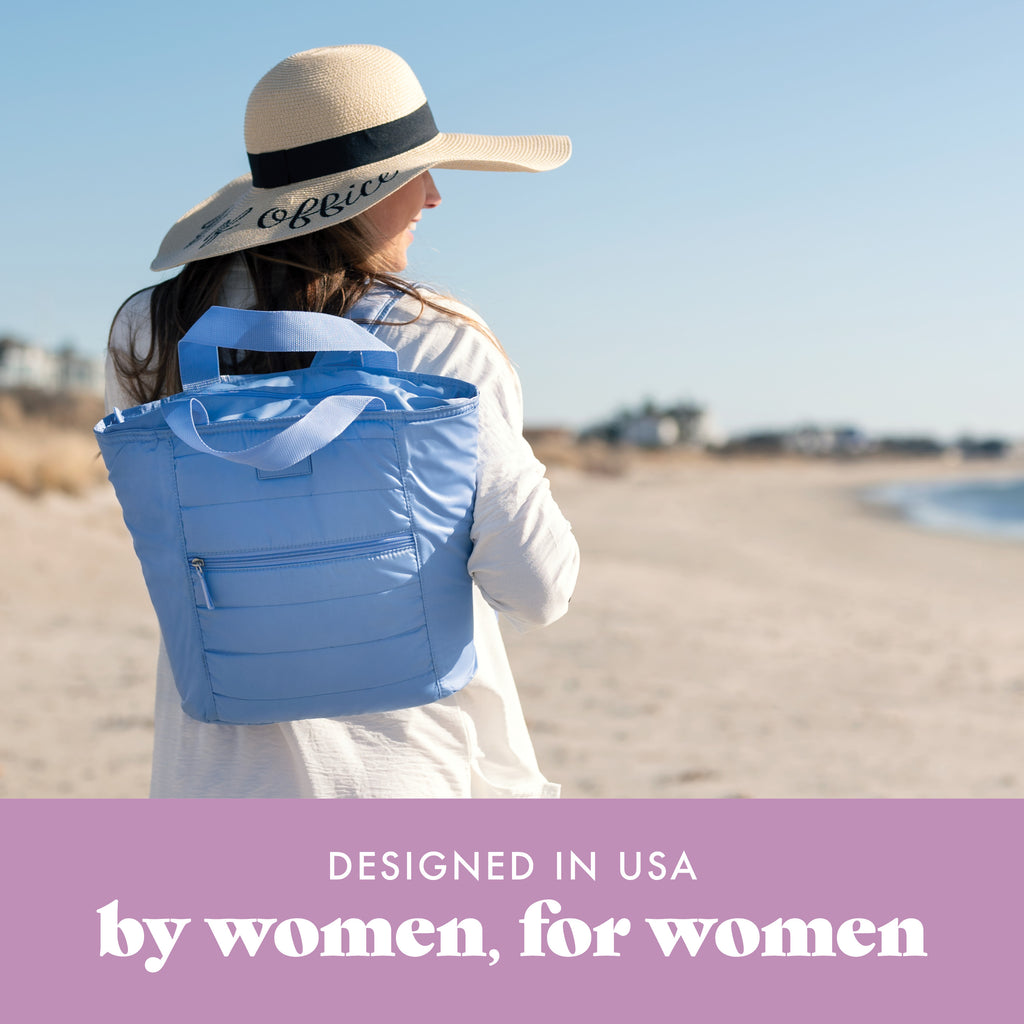 Mari 12-Can Backpack Cooler Tote, Cornflower